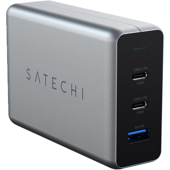 Satechi Cargador de Viaje USB Tipo C y A 3 Puertos 100W GaN