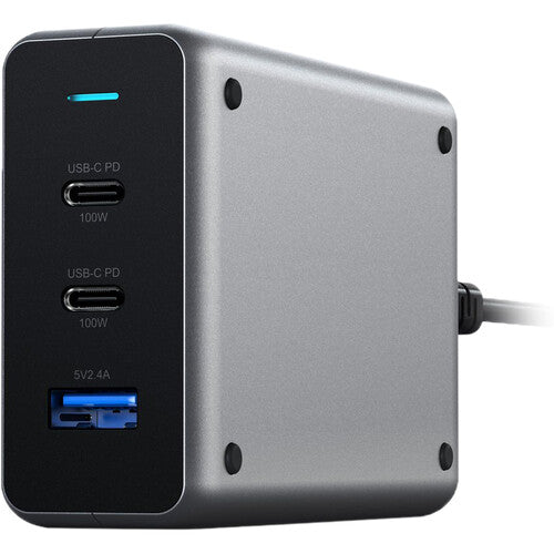 Satechi Cargador de Viaje USB Tipo C y A 3 Puertos 100W GaN