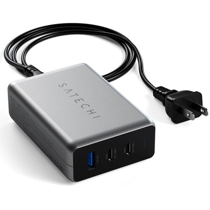 Satechi Cargador de Viaje USB Tipo C y A 3 Puertos 100W GaN