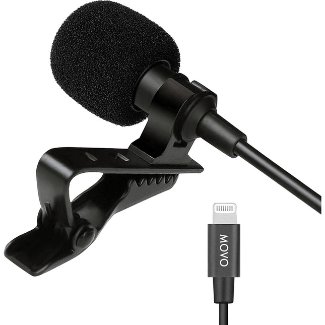 Movo Photo iLav Micrófono Lavalier Omnidireccional Digital con Cable Lightning 79 pulgadas