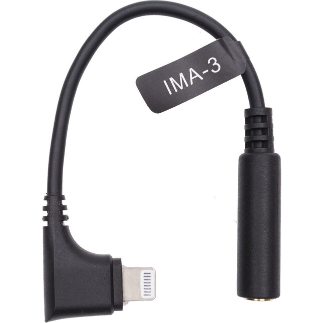 Movo Photo IMA-3 Adaptador Micrófono 3.5mm TRRS a Lightning Ángulo Recto 5.5"