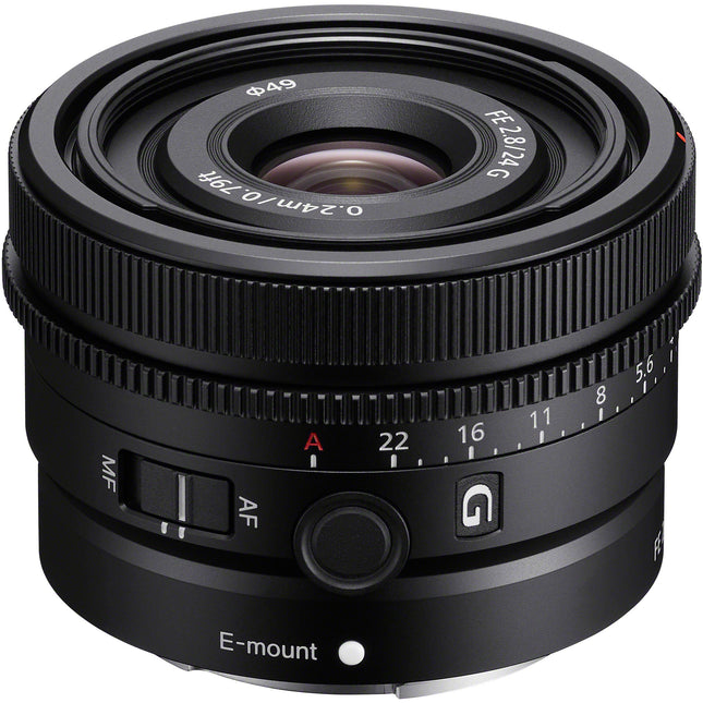 Sony FE 24mm f/2.8 G Objetivo E-Mount Full-Frame con Apertura f/2.8 y enfoque dual