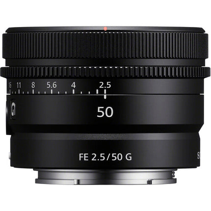 Sony FE 50mm f/2.5 G Objetivo E-Mount Full-Frame Diafragma f22