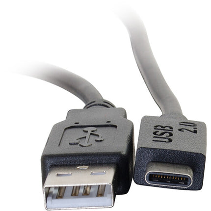 C2G Cable USB 2.0 Tipo A a Tipo C 12 pies Negro 480 Mb/s 1A