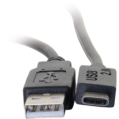 C2G Cable USB 2.0 Tipo A a Tipo C 12 pies Negro 480 Mb/s 1A