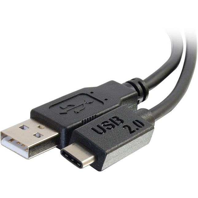 C2G Cable USB 2.0 Tipo A a Tipo C 12 pies Negro 480 Mb/s 1A