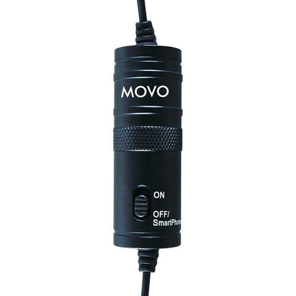 Movo Photo LV1-USB Micrófono Lavalier Universal 3.5mm con Adaptador USB y Cable 6m