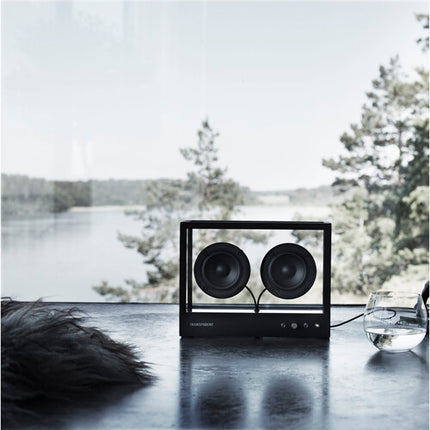 Altavoz Bluetooth Transparente Pequeño Negro 30W Gabinete Cristal Templado