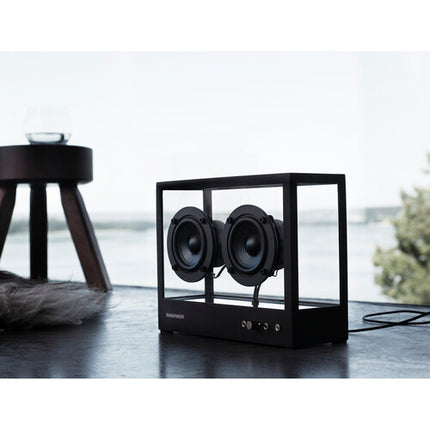 Altavoz Bluetooth Transparente Pequeño Negro 30W Gabinete Cristal Templado