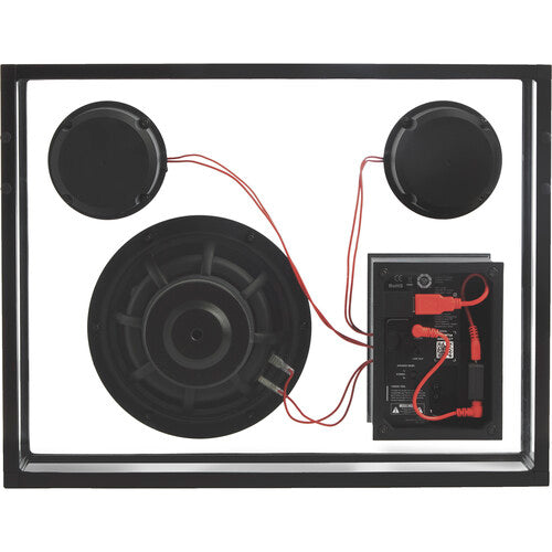 Altavoz Bluetooth Transparente Negro con Cable Rojo 140W Woofer 6.5" Dual Drivers
