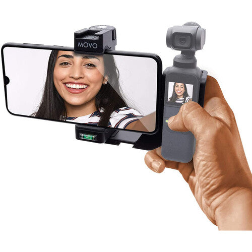 Movo Photo OPR-50 Rig de Video para Smartphone con 2 Monturas Cold Shoe y Nivel Integrado