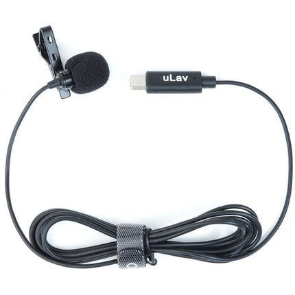 Movo Photo uLav-L Micrófono Lavalier Omnidireccional Digital con USB Type-C 6m Cable Clip y Filtro Anti Viento