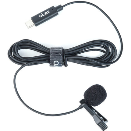 Movo Photo uLav-L Micrófono Lavalier Omnidireccional Digital con USB Type-C 6m Cable Clip y Filtro Anti Viento