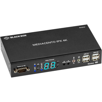 Black Box MediaCento IPX Receptor AV con HDMI USB IR Audio 4K30 8x8 Paredes de Video