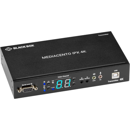 Black Box MediaCento IPX Transmisor A/V sobre IP UHD 4K 30fps 100m con cables