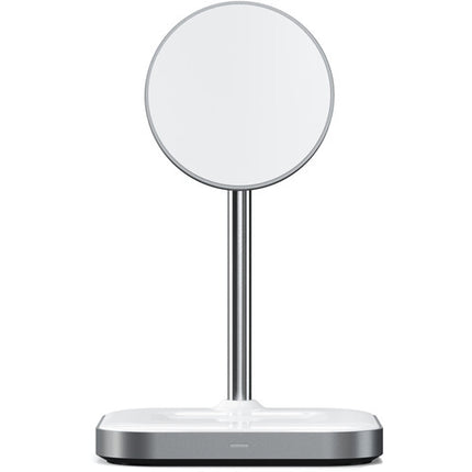 Satechi Soporte de Carga Magnético Inalámbrico 2 en 1 para iPhone 12 y AirPods Pro 7.5W 5W