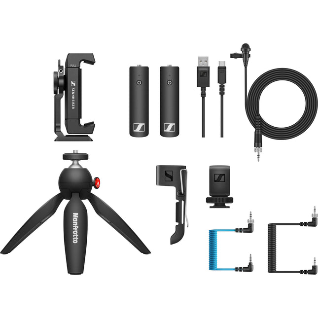 Sennheiser XSW-D Kit Portátil Micrófono Lavalier Inalámbrico 2.4 GHz Mini Trípode Manfrotto