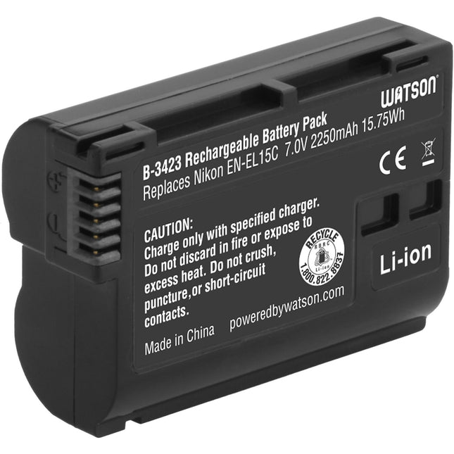 Batería Watson EN-EL15c 2250mAh para cámaras Nikon Z7 II D850 D810