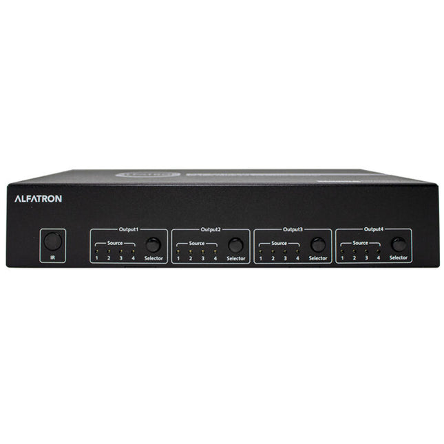 Alfatron Compact 4x4 conmutador matriz HDMI 4K 60Hz 4 salidas S/PDIF