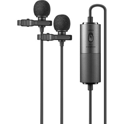 Godox LMD-40C Micrófono Lavalier Dual Omnidireccional 13 pies cable y baterías incluida
