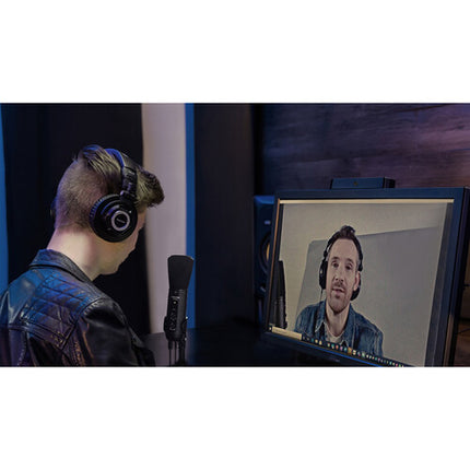 TASCAM TM-250U Micrófono Condensador USB-C Supercardioide Kit con Auriculares 16-Bit 48 kHz