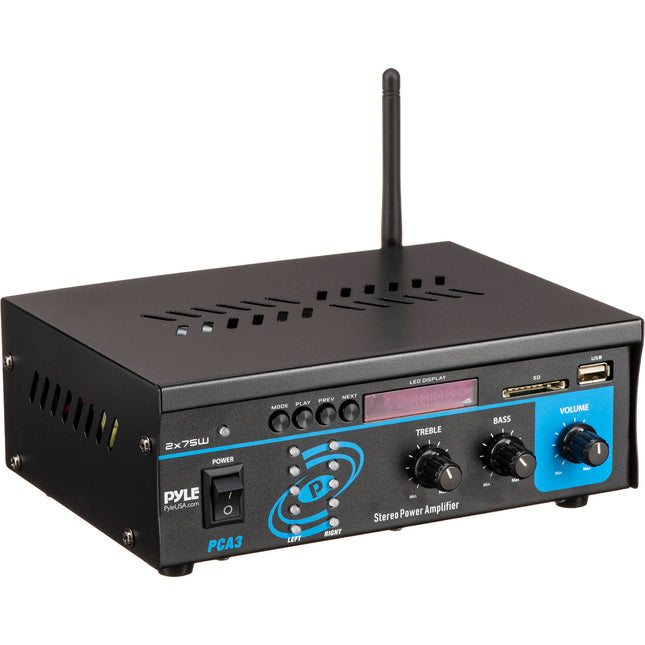 Pyle Pro PCA3 Amplificador Estéreo 150W Bluetooth FM USB SD