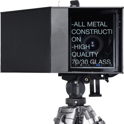 Glide Gear Face-2-Face Periscopio y Teleprompter para Entrevistas con Soporte de Tablet y Riser de Cámara