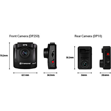 Transcend DrivePro 620 Cámara Dual para Auto 1440p y 1080p con 32GB