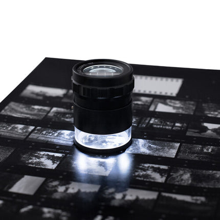 Adox 10x Precision Loupe Lupa de Precisión con Estuche de Cuero y Anillo Ajustable