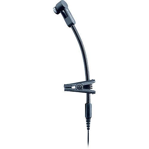 Sennheiser E908B Micrófono Instrumental Condensador Inalámbrico para Saxófonos con Montura Flexible y Paraviento