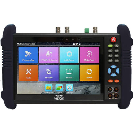 Tote Vision Monitor de prueba 7" 4K para cámaras IP y analógicas con multímetro y trazador de cables
