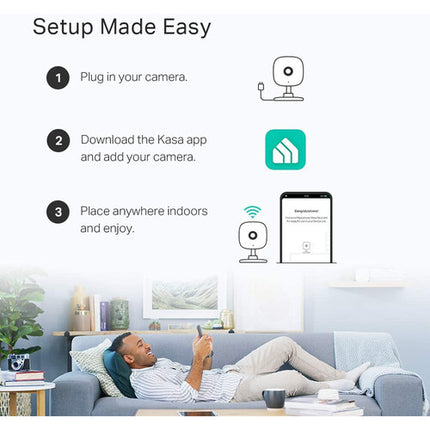TP-Link EC60 Kasa Spot Cámara de Seguridad Wi-Fi Interior 1080p Visión Nocturna 130° FOV