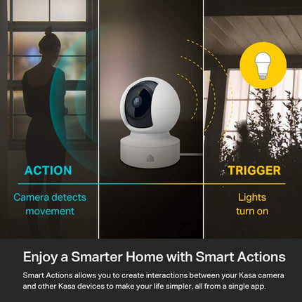 TP-Link EC70 Kasa Spot Cámara de Seguridad Wi-Fi Interior 1080p Visión Nocturna 360° Pan y Tilt