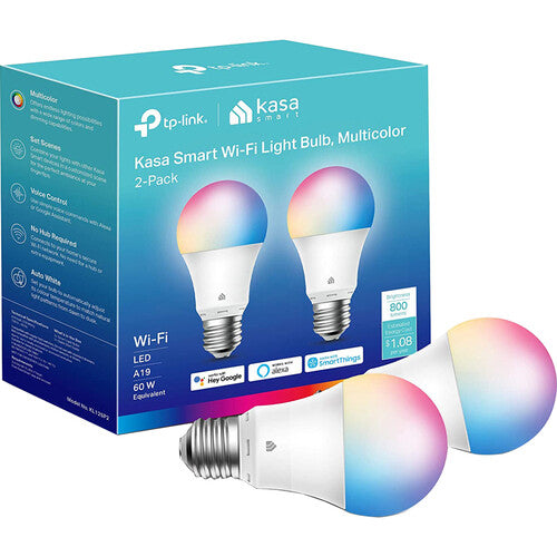 TP-Link KL125 Kasa Bombilla Inteligente Wi-Fi Multicolor 800 Lúmenes 2-Pack