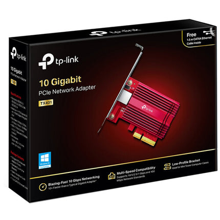 TP-Link TX401 Adaptador PCIe Ethernet 10G con Cable Cat 6a y Brackets