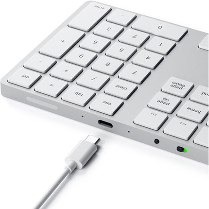 Satechi Bluetooth Teclado Numérico Extendido para Mac Plata USB-C Recargable