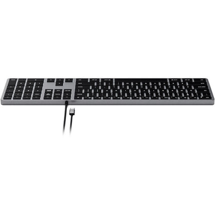 Satechi Slim W3 Teclado Alámbrico Retroiluminado Gris Espacial USB-C Teclas Numéricas