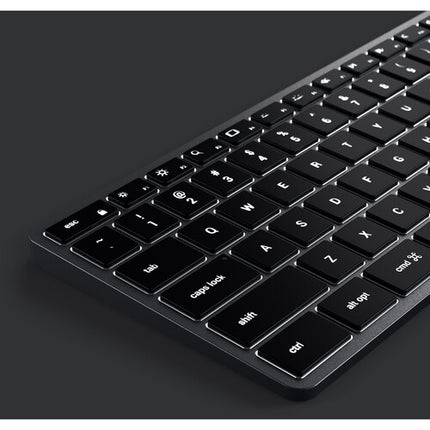 Satechi Slim W3 Teclado Alámbrico Retroiluminado Gris Espacial USB-C Teclas Numéricas