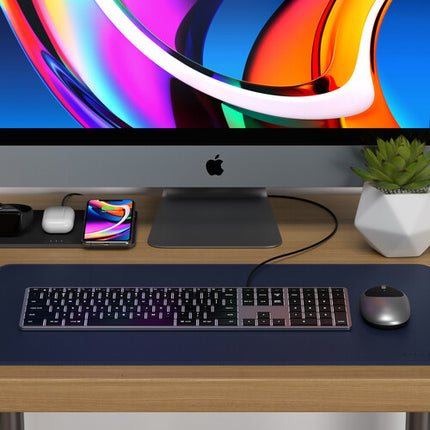 Satechi Slim W3 Teclado Alámbrico Retroiluminado Gris Espacial USB-C Teclas Numéricas
