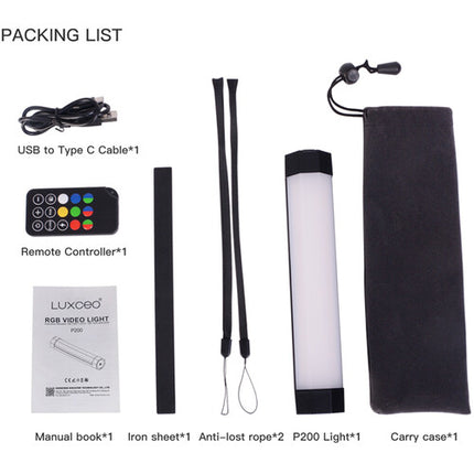 DigitalFoto Solution Limited luz tubular RGB resistente al agua IP65 con batería integrada y magneto 8 x 1.5" temperatura 3000-6000K