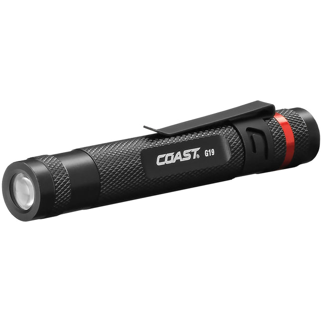 COAST G19 Linterna LED Inspección Negra con Haz Uniforme y Clip