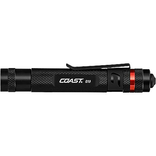 COAST G19 Linterna LED Inspección Negra con Haz Uniforme y Clip