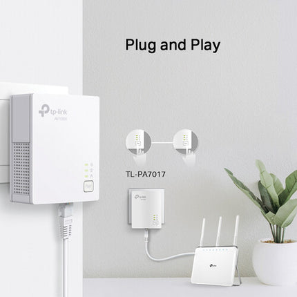 TP-Link AV1000 Kit Powerline Gigabit 2 Módulos Alcance 300m AES 128-bit