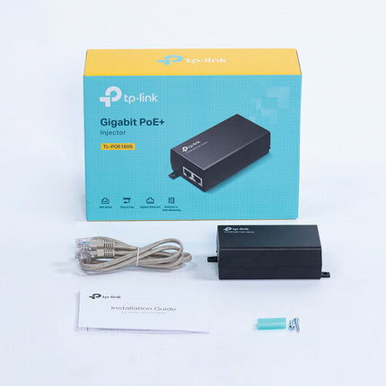 TP-Link TL-POE160S Inyector PoE+ 30W 2 Puertos Gigabit Negro