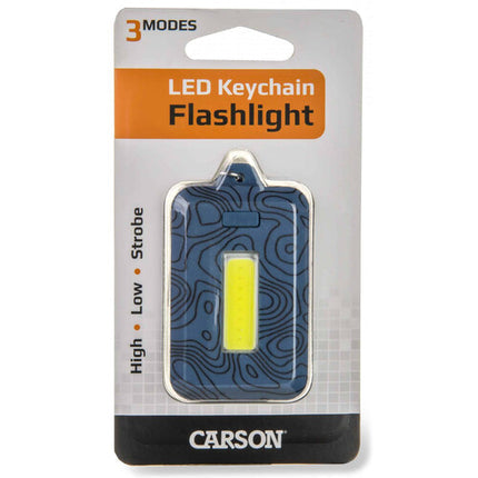 Carson Linterna Llavero Azul LED Múltiples Modos Tamaño Compacto