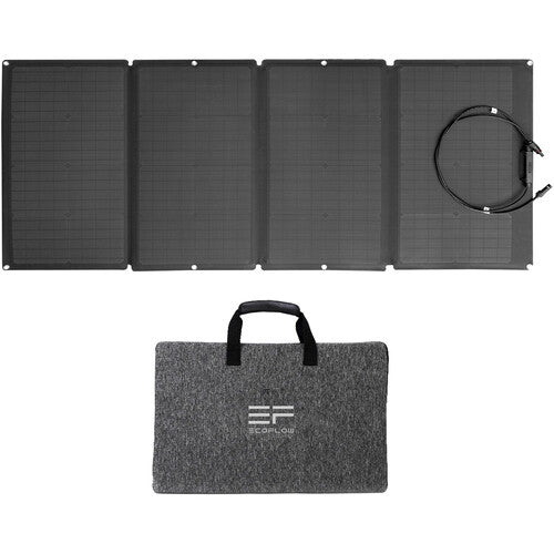 EcoFlow Panel Solar 160W Monocristalino IP67 Resistente Agua ligero
