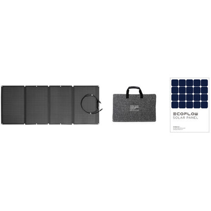 EcoFlow Panel Solar 160W Monocristalino IP67 Resistente Agua ligero