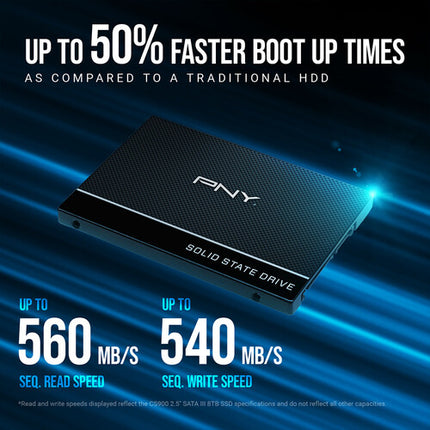 PNY 1TB CS900 SSD Interno SATA III 2.5" 535 MB/s Lectura 515 MB/s Escritura