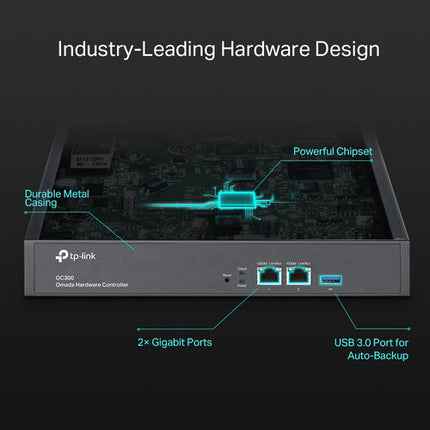 TP-Link OC300 Omada Controlador Hardware con 2 Puertos Gigabit y USB 3.1 Rackmount Kit
