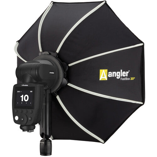 Angler FastBox Softbox de 20" para flashes Profoto A1 y Godox V1 kit ligero con adaptador y ángulo ajustable